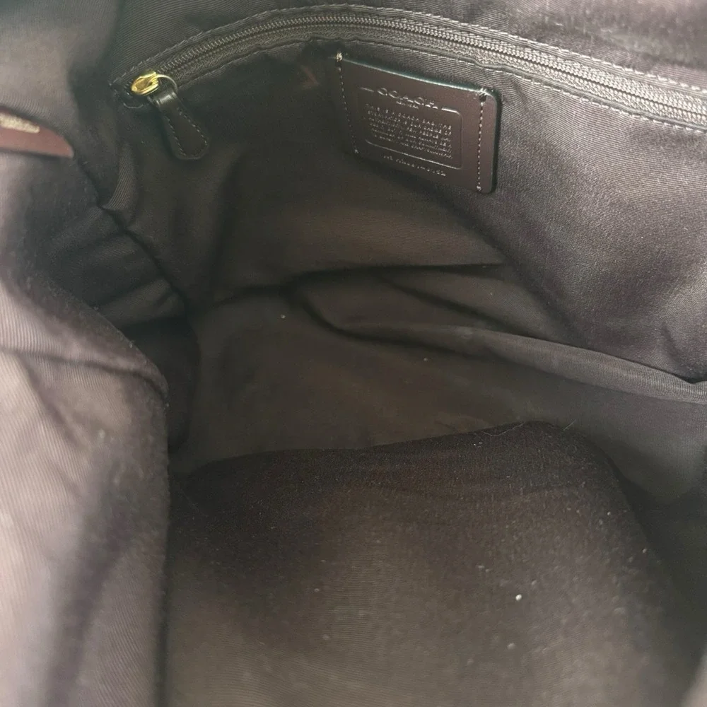 Coach 6152 Pennie Black Pebbled Leather Hobo Crossbody Bag Gold Hardware Purse